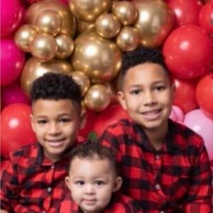 Vintage America Red and Black Kids Matching Set